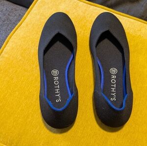 Rothy's Black Knit Ballet Flats with Brand New Inserts